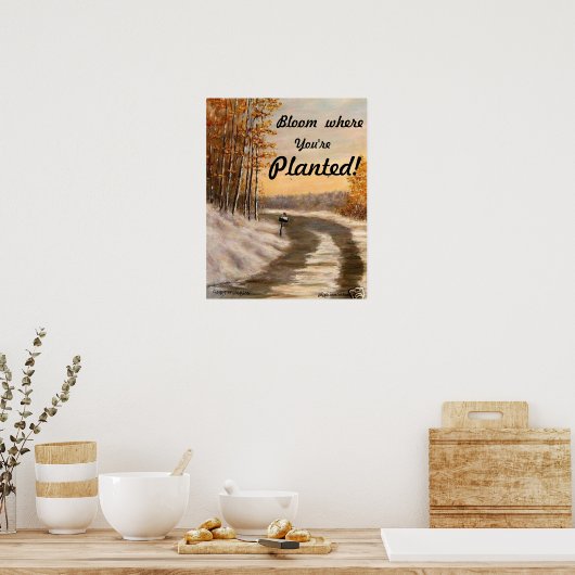 "BLOOM WO SIE PLANEN POSTER (Küche)