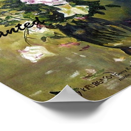 "BLOOM WO SIE PLANEN ROSE POSTER" POSTER (Ecke)