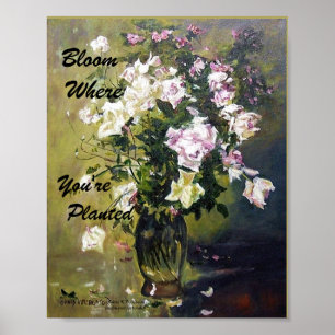 "BLOOM WO SIE PLANEN ROSE POSTER" POSTER