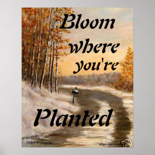 "BLOOM WO SIE PLANEN SIND POSTER