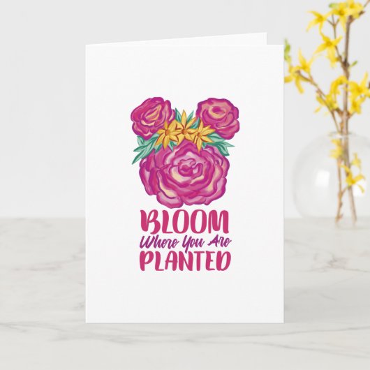 Bloom Wo Sie Plantzed sind Karte (Gelbe Blume)