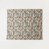 "Bloom Zoom & Leaf Loop" Wandteppich (Vorderseite (Horizontal))