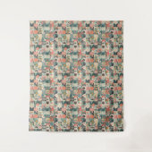 "Bloom Zoom & Leaf Loop" Wandteppich (Vorderseite)