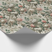 Bloombound Sentinel - Gothic Floral Design Geschenkpapier (Ecke)