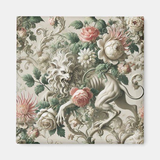 Bloombound Sentinel - Gothic Floral Design Magnet (Vorne)