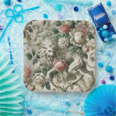 Bloombound Sentinel – Gothic Floral Design Pappteller (Party)