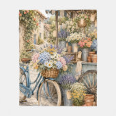 Bloomcore-Blumenmarkt-Fahrrad Fleecedecke (Vorderseite)
