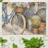 Bloomcore-Blumenmarkt-Fahrrad Geschirrtuch (Gefaltet)