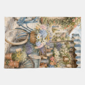 Bloomcore-Blumenmarkt-Fahrrad Geschirrtuch (Horizontal)