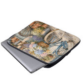 Bloomcore-Blumenmarkt-Fahrrad Laptopschutzhülle (Vorne Knopf)