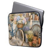 Bloomcore-Blumenmarkt-Fahrrad Laptopschutzhülle (Vorderseite Links)