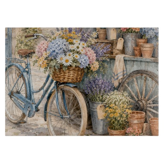 Bloomcore-Blumenmarkt-Fahrrad Schneidebrett (Vorderseite)