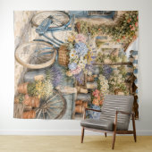 Bloomcore-Blumenmarkt-Fahrrad Wandteppich (Beispiel (Horizontal))