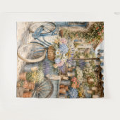 Bloomcore-Blumenmarkt-Fahrrad Wandteppich (Vorderseite (Horizontal))