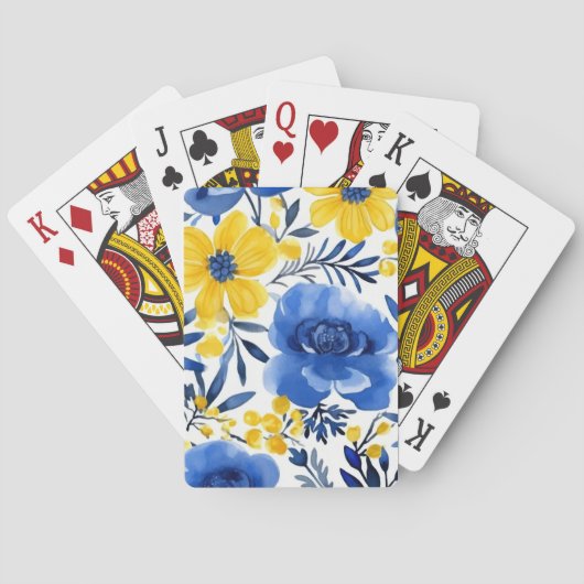 BloomDeck: Blue & Gold Edition Spielkarten (Rückseite)