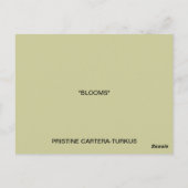 BLOOME POSTCARD POSTKARTE (Rückseite)