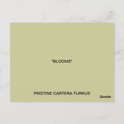 BLOOME POSTCARD POSTKARTE (Rückseite)