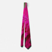 Bloomed Pink Rose Neck Tie Krawatte (Rückseite)