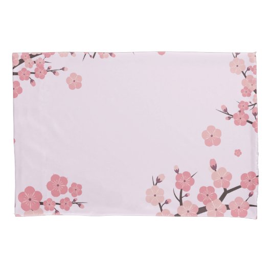 Bloomed sakura flowers pillow case kissenbezug (Vorderseite)