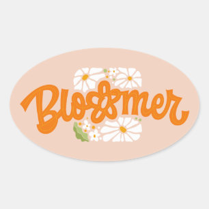 Bloomer Ovaler Aufkleber