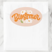 Bloomer Ovaler Aufkleber (Tasche)