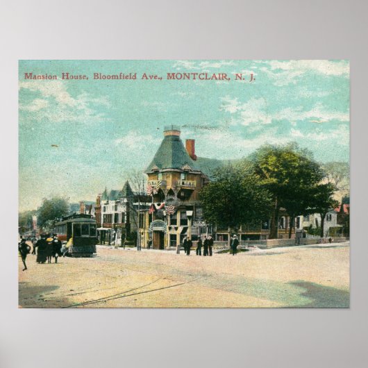 Bloomfield Ave., Montclair NJ 1908 Vintage Poster (Vorne)