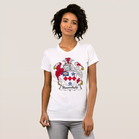 Bloomfield-Familienwappen T-Shirt (Vorne ganz)