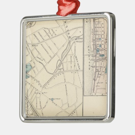 Bloomfield, NJ Silbernes Ornament (Links)