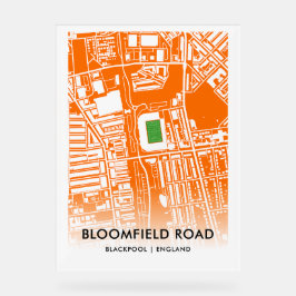 Bloomfield Road Stadium in Blackpool, England Acrylschild
