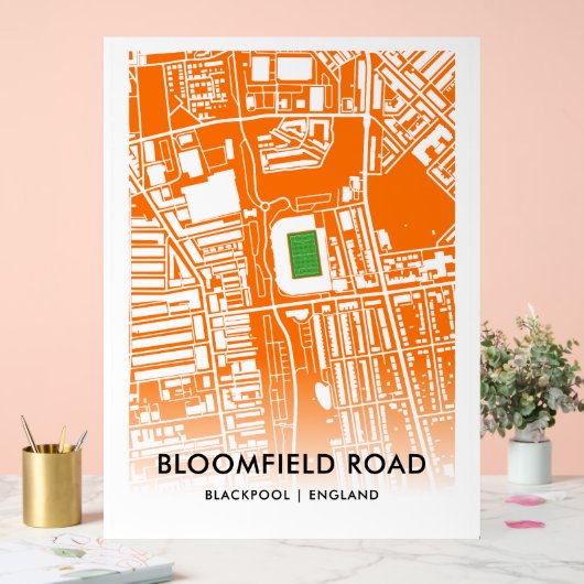 Bloomfield Road Stadium in Blackpool, England Acrylschild (Hochzeit)