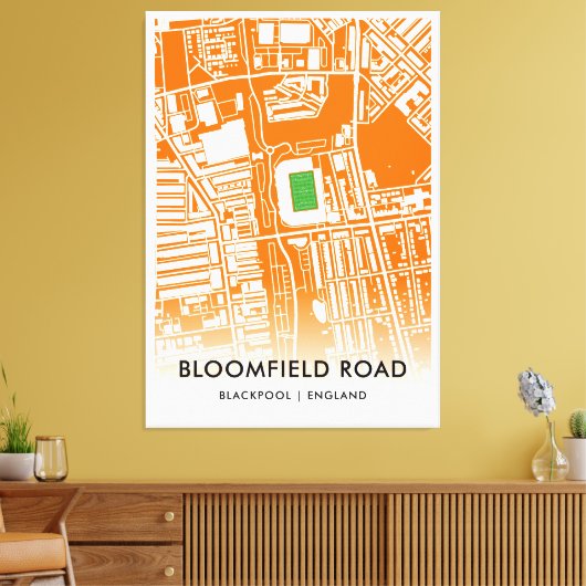 Bloomfield Road Stadium in Blackpool, England Leinwanddruck (Insitu (Wohnzimmer))