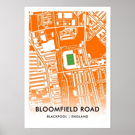 Bloomfield Road Stadium in Blackpool, England Poster (Vorne)