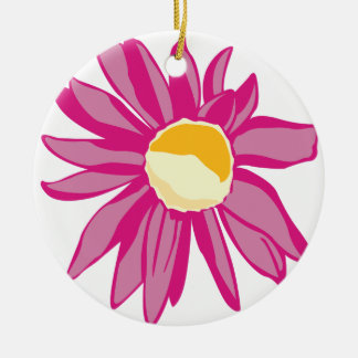 BLOOMIERENDER KONEFLOWER [1 heißes Rosa] Keramik Ornament