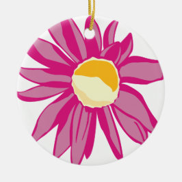BLOOMIERENDER KONEFLOWER [1 heißes Rosa] Keramik Ornament