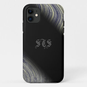 Bloomin Blue Fraktal Glimmer Monogram iPhone Case-Mate iPhone Hülle