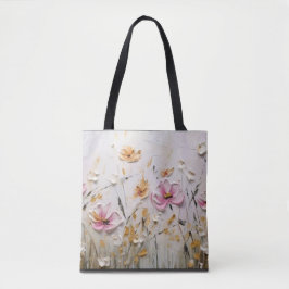 : Bloomin' Bold: Abstrakte rosa Blume Benutzerdefi Tasche