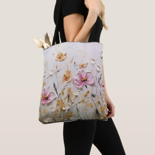 : Bloomin' Bold: Abstrakte rosa Blume Benutzerdefi Tasche