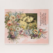 "Blooming all Along" Zitat hübsche Mädchen und Blu Puzzle (Horizontal)