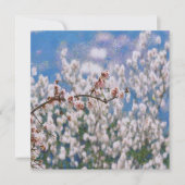 Blooming Almond Tree Pointillism Artwork Einladung (Vorderseite)