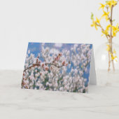 Blooming Almond Tree Pointillism Artwork Karte (Gelbe Blume)