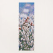 Blooming Almond Tree Pointillism Artwork Yogamatte (Rückseite)