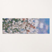 Blooming Almond Tree Pointillism Artwork Yogamatte (Vorderseite (Horizontal))