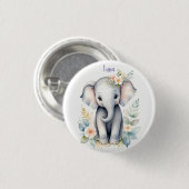 Blooming Baby Elephant Button (Vorne & Hinten)