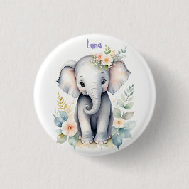 Blooming Baby Elephant Button