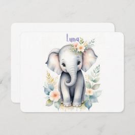 Blooming Baby Elephant Einladung