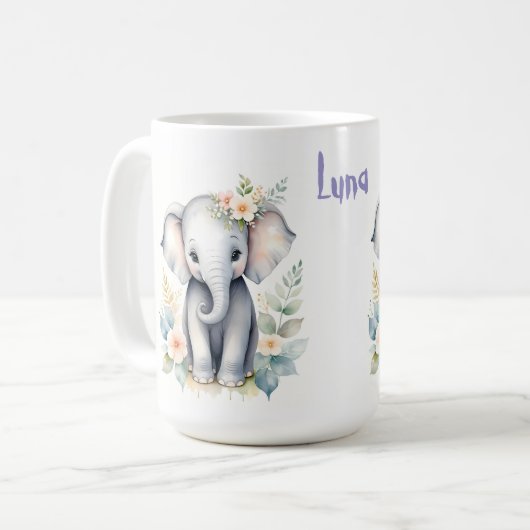 Blooming Baby Elephant Kaffeetasse (Vorderseite Links)
