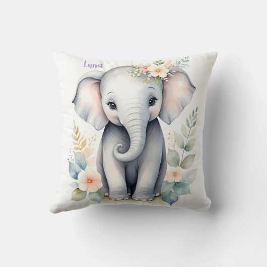 Blooming Baby Elephant Kissen (Rückseite)
