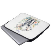 Blooming Baby Elephant Laptopschutzhülle (Vorne Knopf)