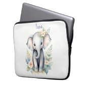 Blooming Baby Elephant Laptopschutzhülle (Vorderseite Links)