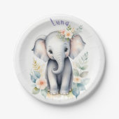 Blooming Baby Elephant Pappteller (Vorderseite)